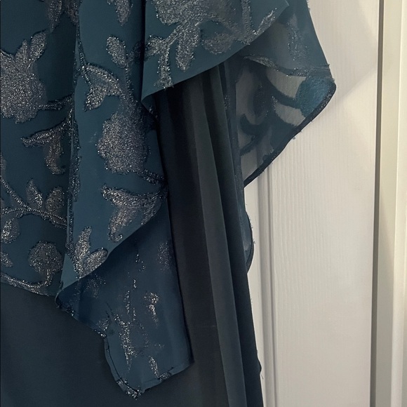 Connected Apparel Dark Teal Asymmetrical Dress - Picture 4 of 5